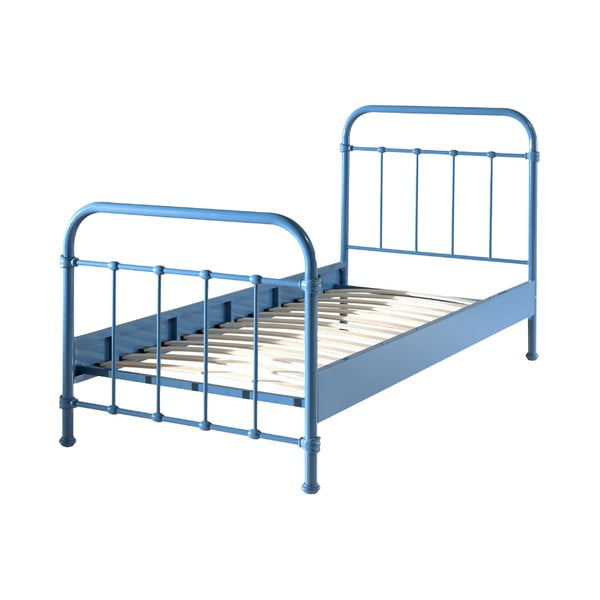 Sinine metallist lastevoodi - Vipack New York, 90 x 200 cm-image-1