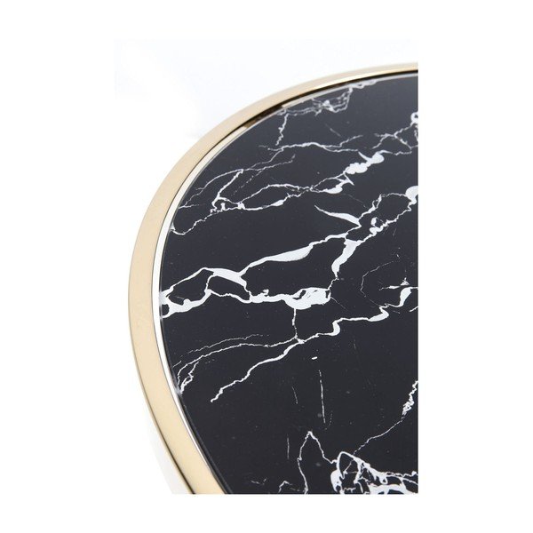 Must kohvilaud kuldse alusega Alus, ø 46 cm San Remo - Kare Design-image-2