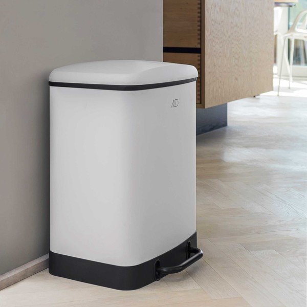 Valge pedaaliga metallist prügikast sorteeritud jäätmete jaoks 24 l Wonda - Mette Ditmer Denmark-image-1