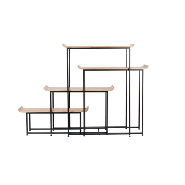 Bambusest riiul must-puiduvärvi 114x148 cm Flodka - Zuiver-image-3