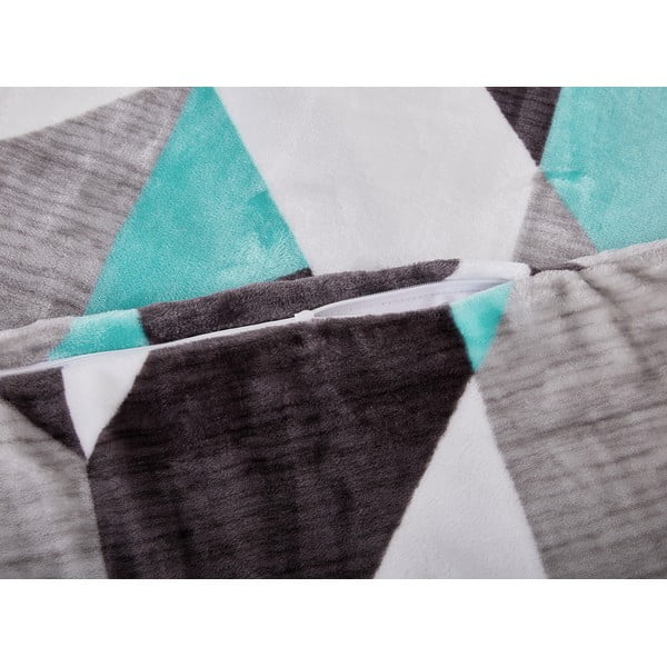 Hall-türkiissinine mikroplüüsist voodipesu üheinimesevoodile 140x200 cm Abstract - My House-image-2