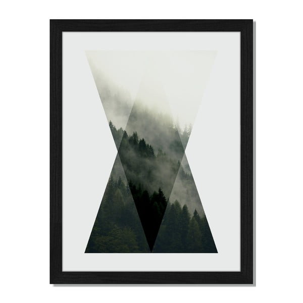 Obraz v rámu Liv Corday Scandi Geo Mountains, 30 x 40 cm
