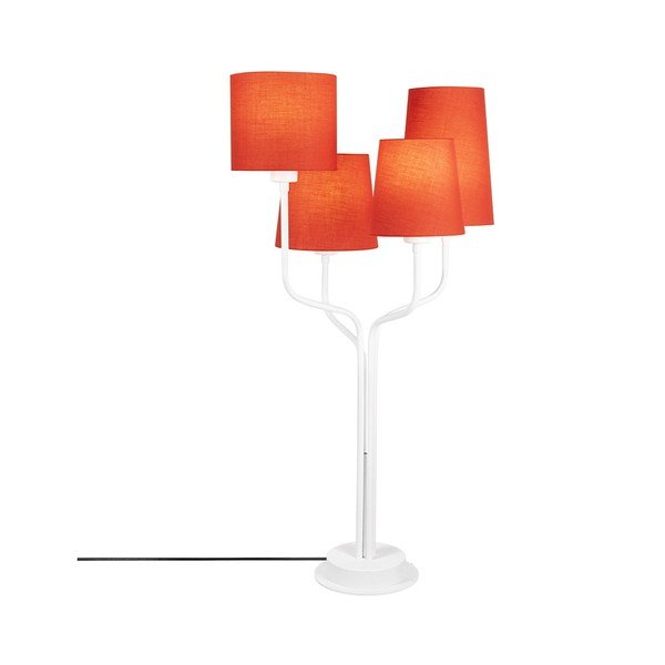 Bílá kovová stolní lampa s červenými stínidly Opviq lights Aposto-image-4