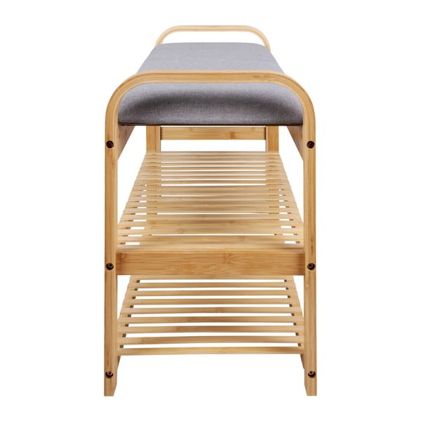 Hall/loomulik värviline bambusest kingahoidja koos pingiga - Leitmotiv-image-3