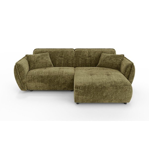 Roheline šenillist nurgadiivan (parem nurk) Nelia - Ropez