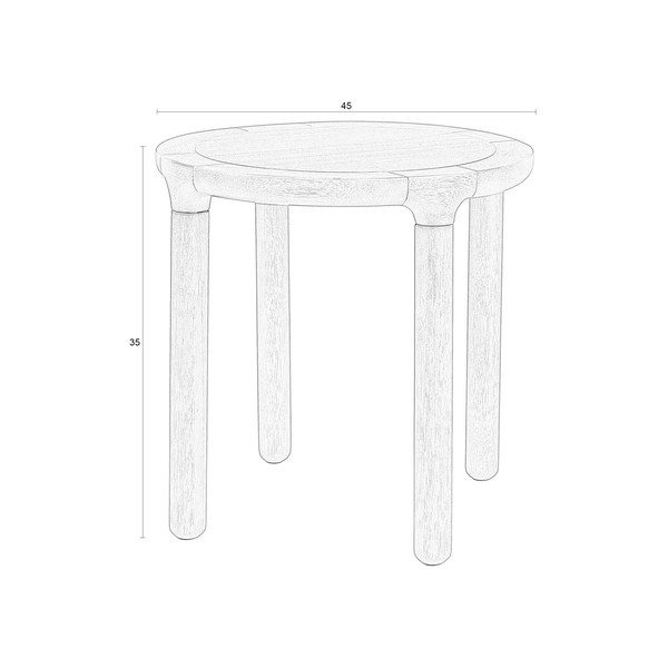 Ümmargune abilaud ø 45 cm Storm - Zuiver-image-4