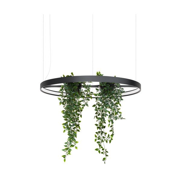 Must alumiiniumist LED-rippvalgusti ø 78 cm RIO - Thoro