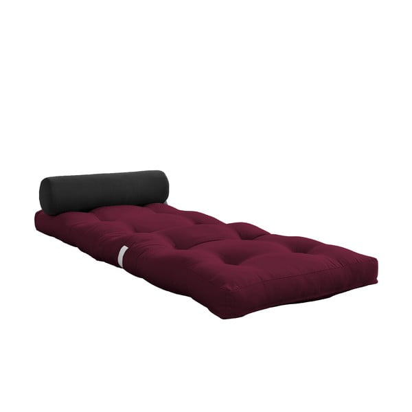 Burgundia värvi futonmadrats 70x200 cm Wrap Bordeaux/Dark Grey - Karup Design