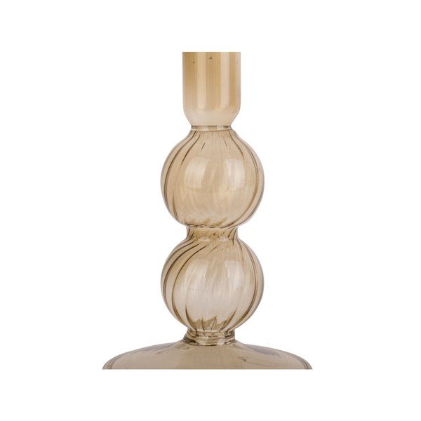 Helepruun klaasist küünla hoidja Bubbles Swirl - PT LIVING-image-1