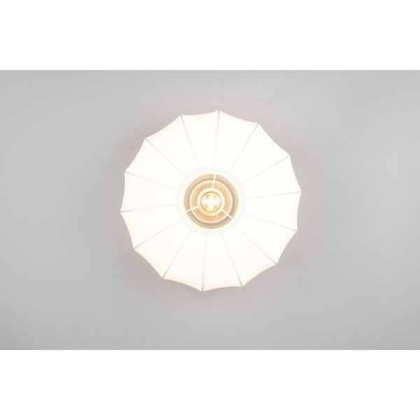 Valge metallist laevalgusti tekstiilist varjuga ø 40 cm Madleine - Reality-image-4