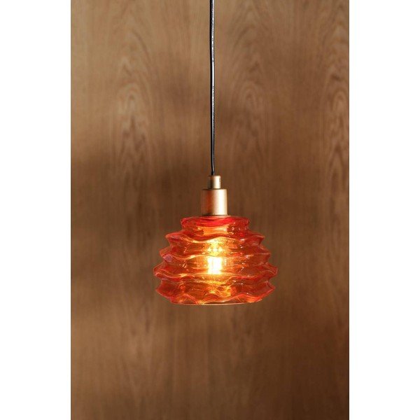 Oranž klaasist ripplamp ø 15 cm Fall - Jotex-image-1