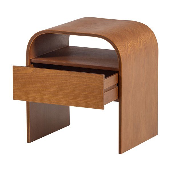 Naturaalses värvitoonis riiulitega öökapp Momo - WOOOD-image-2