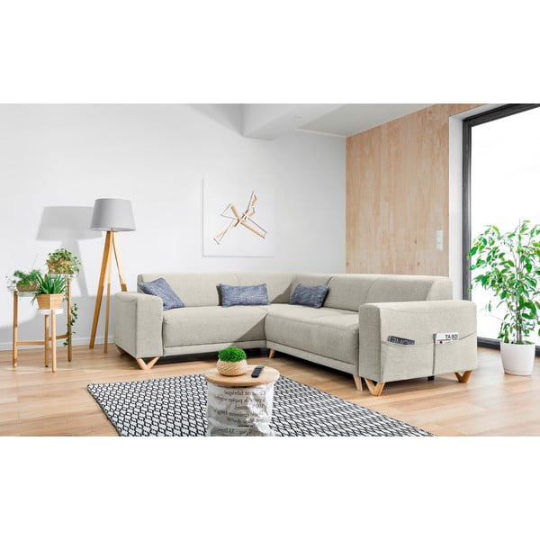 Beež lahtikäiv/panipaigaga nurgadiivan (vasak nurk/L-kujuline) Classy Sophie – Miuform-image-3