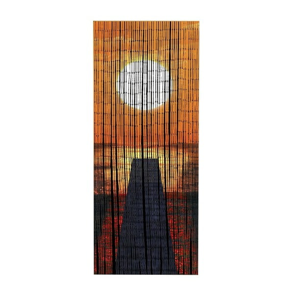 Oranž bambusest uksekardin 200x90 cm Sunset - Maximex