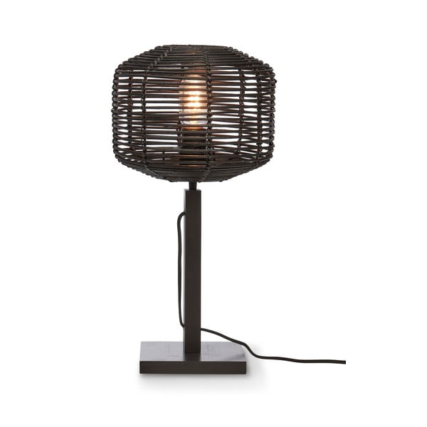 Must rotangist lambivarjuga laualamp (kõrgus 40 cm) Tanami - Good&Mojo