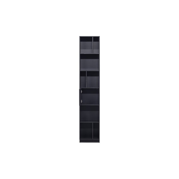 Must männipuidust raamaturiiul 40x210 cm Finca - WOOOD-image-2