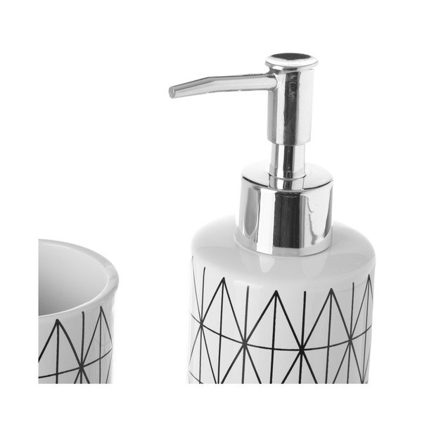 Keraamiline tass ja seebidosaatorite komplekt Unimasa Geometry Sense - Casa Selección-image-1