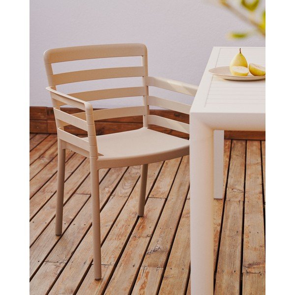 Beež plastikust aiatool Nariet - Kave Home-image-1
