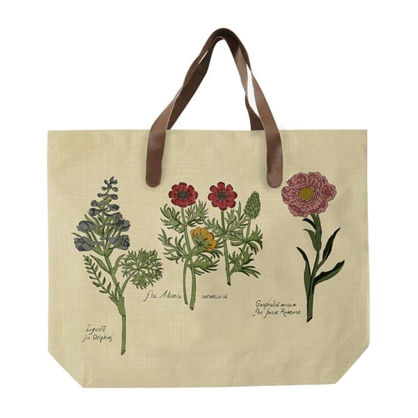Kunstnahast käepidemega kott Lilled Botanical Flowers - Surdic