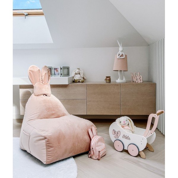 Heleroosa laste kott-tool Funny Bunny - The Brooklyn Kids-image-1