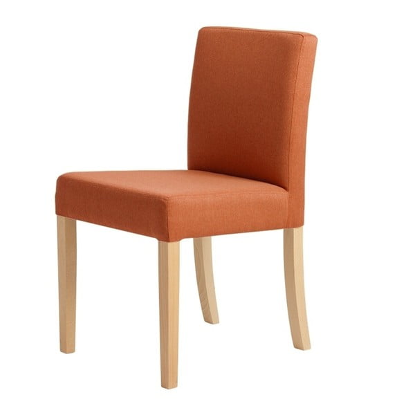 Oranžová židle s přírodními nohami Custom Form Wilton