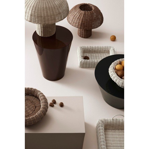 Rotangist LED-laualamp naturaalses värvitoonis rotangist varjuga (kõrgus 40 cm) Irele - Bizzotto-image-1