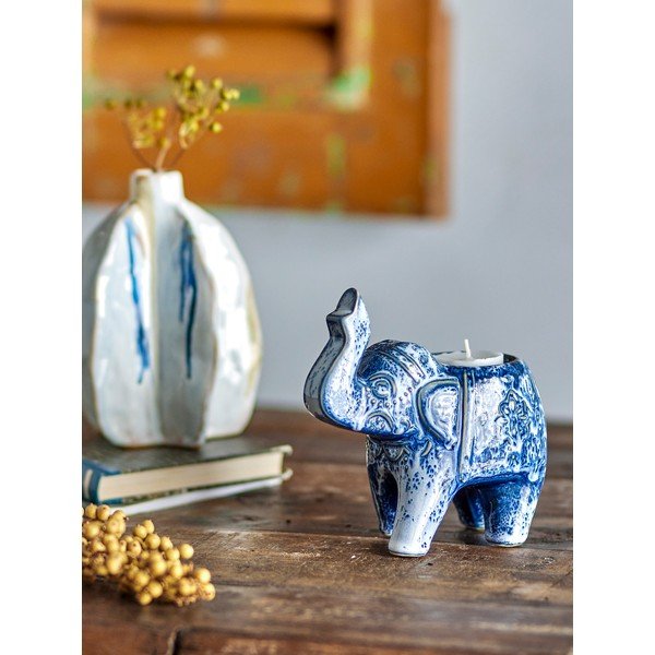 Kivikeraamikast teeküünla hoidja Oliphant - Bloomingville-image-1