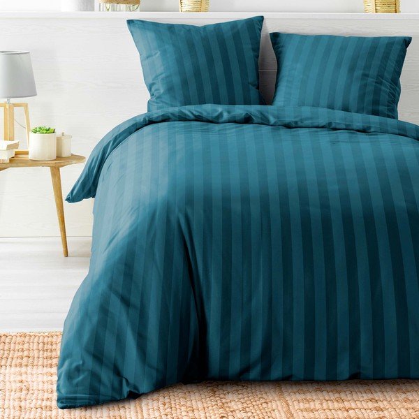 Sinine pikendatud kahekohaline voodipesu 240x220 cm Cleo - douceur d'intérieur-image-1