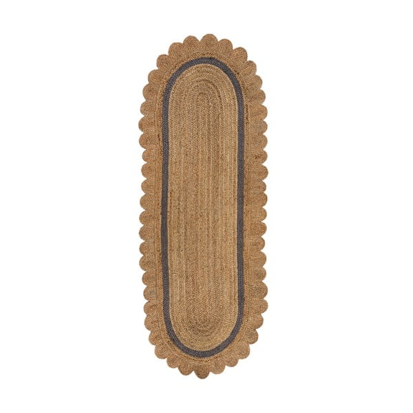 Hall käsitsi kootud džuudist vaip 80x230 cm Grace Grey - Flair Rugs