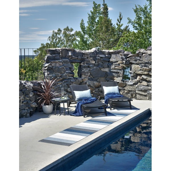 Sinine-kreem sise/välisvaip 70x300 cm Molly Ocean Grey – Pappelina-image-1