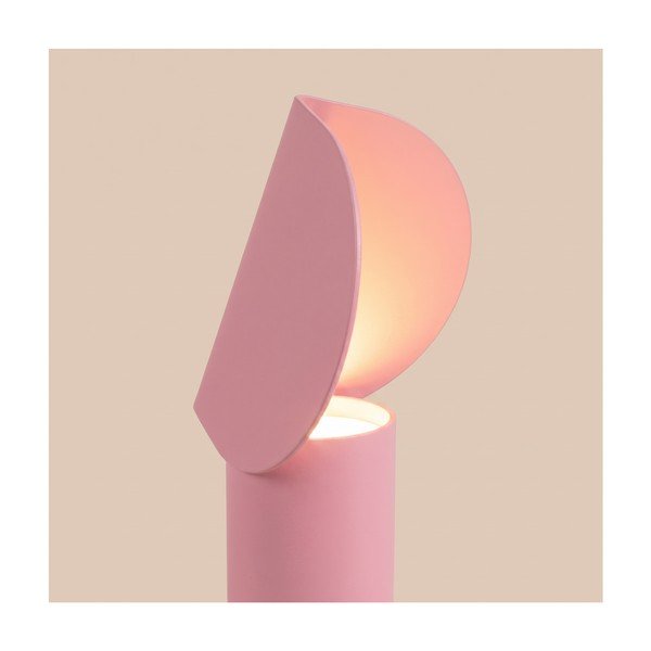 Roosa alumiiniumist LED-laualamp (kõrgus 15 cm) BISCUIT - Thoro-image-2