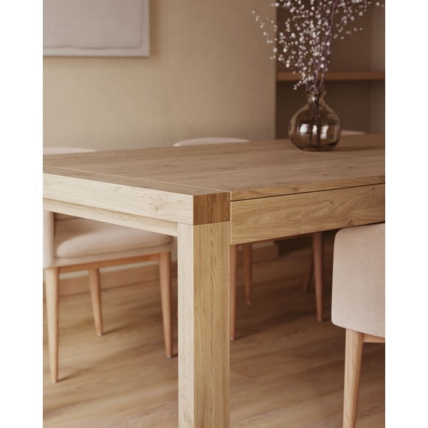 Pikendatav söögilaud tammespoonist pealispinnaga 100x200 cm Briva - Kave Home-image-3