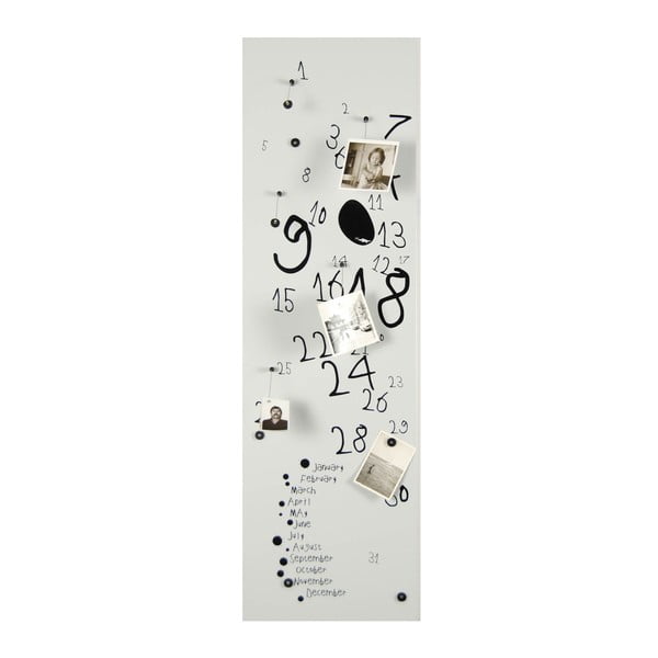 Magnetický kalendář Krok White, 30x100 cm
