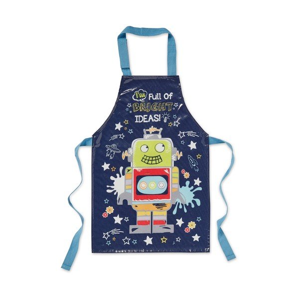 Sinine puuvillane laste esiliin Robot - Cooksmart ®-image-1