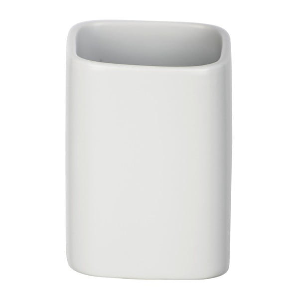 Matt valge keraamiline hambaharja tass Hexa - Wenko-image-1