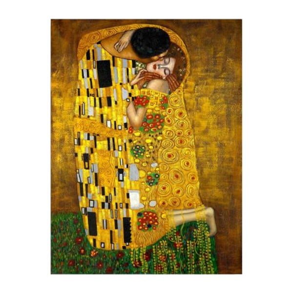 Seinareproduktsioon lõuendil Gustav Klimt Suudlus, 30 x 40 cm Gustav Klimt - The Kiss - Wallity