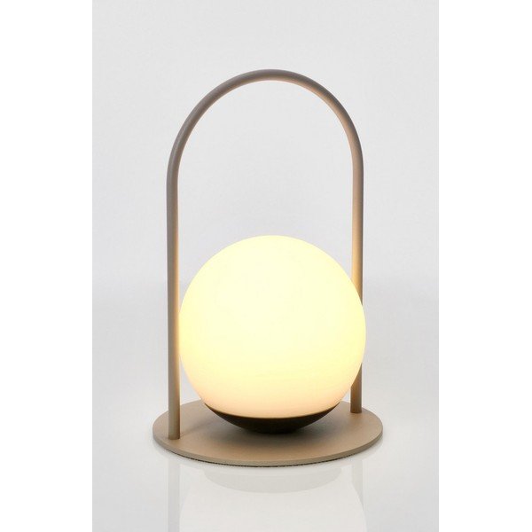 Taupe värvi hämardatav LED-laualamp plastvarjuga (kõrgus 21 cm) Pansy - Bizzotto-image-3