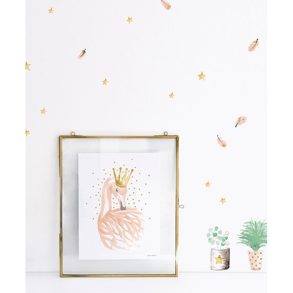 Laste kleebised 81tk komplektis 30x42 cm Etoiles Dorees - Lilipinso-image-2