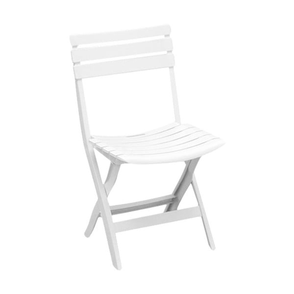Bílá zahradní skládací židle Joy