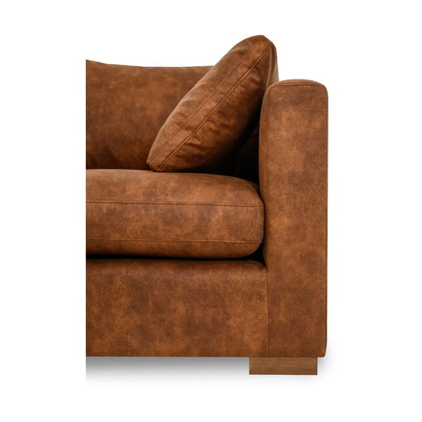 Konjakipruun kunstnahast nurgadiivan (vasak nurk) Hamburg - Scandic-image-4