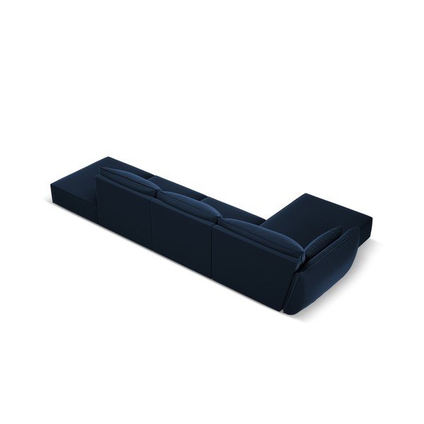 Tumesinine sametist nurgadiivan (vasak nurk) Vanda - Mazzini Sofas-image-3