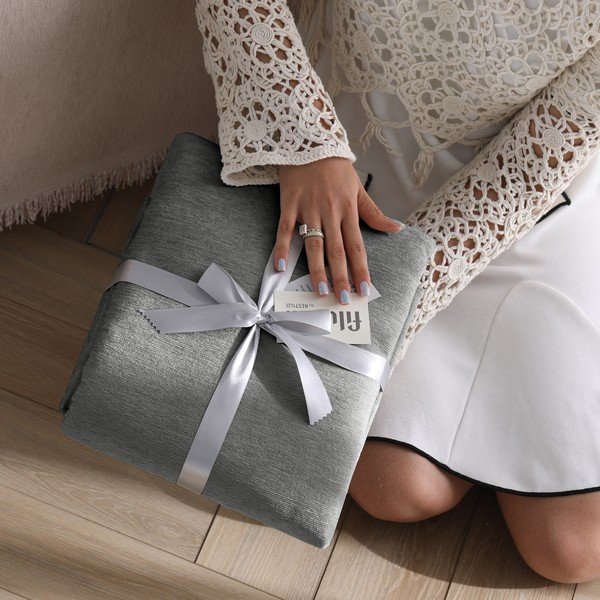 Hall šenillist voodikate 220x240 cm Talo - Filumi-image-4