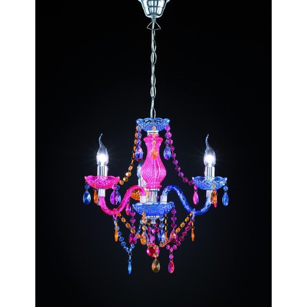 Metallist rippvalgusti akrüülklaasist varjuga ø 46 cm Lüster - Reality-image-2