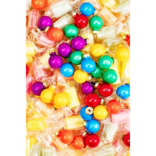 Klaasist käsitsi valmistatud jõulukuulid, 36 tk, ø 2 cm Rainbow – Sass & Belle-image-1