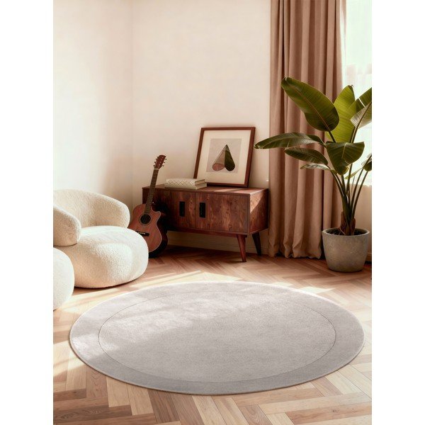 Hall käsitsi kootud ümmargune villasegu vaip ø 200 cm Kivi - Villeroy&Boch-image-1
