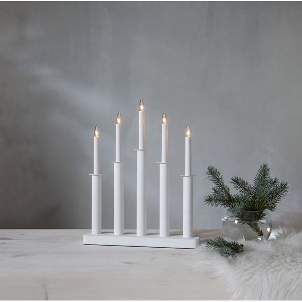 Valge jõuluküünlajalg Plate - Star Trading-image-1