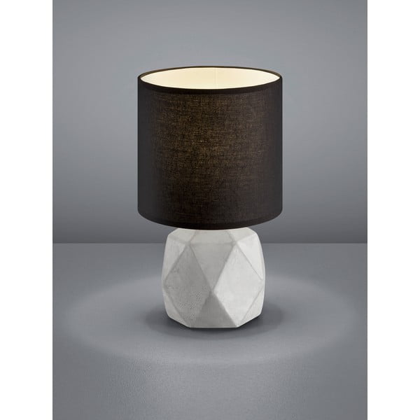 Must-hall lauavalgusti tekstiilist varjuga (kõrgus 28 cm) Pike - Reality-image-1