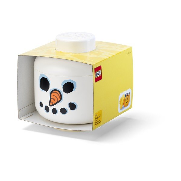 Valge plastikust laste hoiukast ø 24x27 cm Head Snowman L - LEGO®-image-2