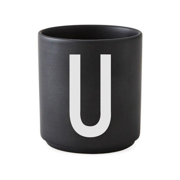 Must portselanist kruus tähestik U, 250 ml A-Z - Design Letters