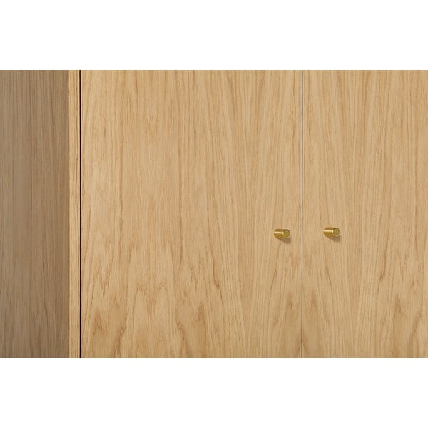 Tammepuidust naturaalset värvi riidekapp 80x190 cm Flora - Woodman-image-1